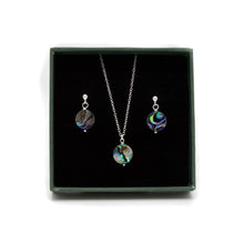 Load image into Gallery viewer, Abalone Shell Necklace and Earrings Gift Set | Sterling Silver