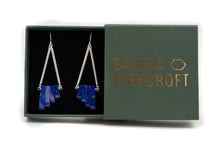 Load image into Gallery viewer, Lapis Lazuli Tiered Drop Hook Earrings | Sterling Silver