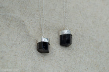 Load image into Gallery viewer, Black Tourmaline Faceted Pendant Necklace | Sterling Silver