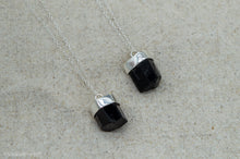 Load image into Gallery viewer, Black Tourmaline Faceted Pendant Necklace | Sterling Silver