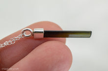 Load image into Gallery viewer, Green Tourmaline Point Pendant Necklace | Sterling Silver