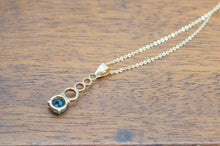 Load image into Gallery viewer, 9ct London Blue Topaz Pendant | 1990s Vintage Remodelled Necklace