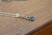 Load image into Gallery viewer, 9ct London Blue Topaz Pendant | 1990s Vintage Remodelled Necklace