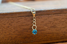 Load image into Gallery viewer, 9ct London Blue Topaz Pendant | 1990s Vintage Remodelled Necklace