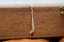 Load image into Gallery viewer, 9ct Gold Red Garnet Trillion Pendant