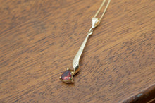 Load image into Gallery viewer, 9ct Gold Red Garnet Trillion Pendant