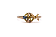 Load image into Gallery viewer, Blue Sapphire 9ct Ring | Art Noveau