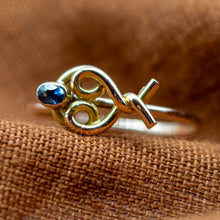 Load image into Gallery viewer, Blue Sapphire 9ct Ring | Art Noveau
