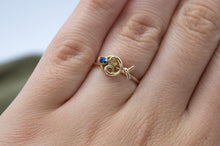 Load image into Gallery viewer, Blue Sapphire 9ct Ring | Art Noveau