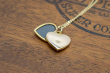 Load image into Gallery viewer, 9ct Gold Heart Locket | Floral Engraved | Vintage 2000s