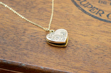 Load image into Gallery viewer, 9ct Gold Heart Locket | Floral Engraved | Vintage 2000s