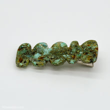 Load image into Gallery viewer, African Turquoise Wavy Resin Hair Clip