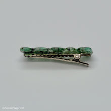 Load image into Gallery viewer, African Turquoise Wavy Resin Hair Clip