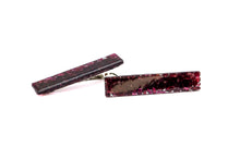 Load image into Gallery viewer, Garnet Resin Hair Clip Barrette Set