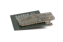 Load image into Gallery viewer, Labradorite Gemstone Resin Hair Clip Barrette Set