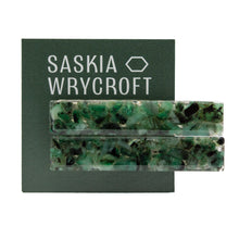 Load image into Gallery viewer, Emerald Rock Resin Hair Clip Barrette Set