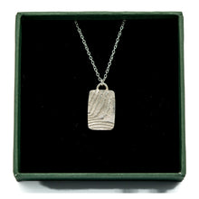 Load image into Gallery viewer, Organic Rectangle Textured Wave Pendant | Sterling Silver