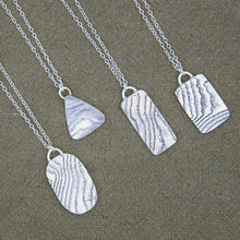 Load image into Gallery viewer, Organic Triangle Textured Wave Necklace | Sterling Silver
