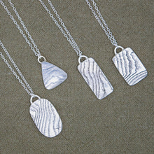 Load image into Gallery viewer, Organic Oval Textured Wave Pendant | Sterling Silver