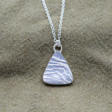 Load image into Gallery viewer, Organic Triangle Textured Wave Necklace | Sterling Silver