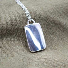 Load image into Gallery viewer, Organic Rectangle Textured Wave Pendant | Sterling Silver