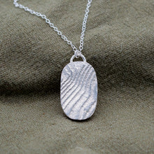 Load image into Gallery viewer, Organic Oval Textured Wave Pendant | Sterling Silver