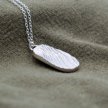 Load image into Gallery viewer, Organic Oval Textured Wave Pendant | Sterling Silver