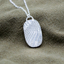 Load image into Gallery viewer, Organic Oval Textured Wave Pendant | Sterling Silver