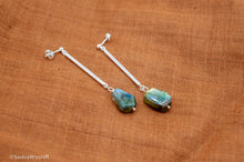 Load image into Gallery viewer, Labradorite Drop Stud Earrings | Sterling Silver