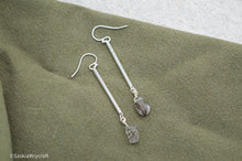 Load image into Gallery viewer, Herkimer Quartz Drop Earrings | Sterling Silver