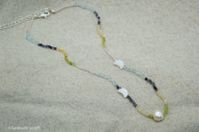 Load image into Gallery viewer, Moon and Pearl Gemstone Necklace | Sterling Silver | Silver Plated