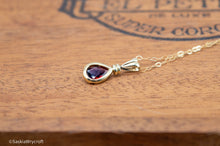 Load image into Gallery viewer, Garnet Pear Shape Pendant | 9ct Gold
