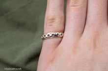 Load image into Gallery viewer, Art Deco Silver & 9ct Yellow Gold Eternity Band Ring | 1930s