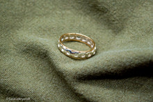 Load image into Gallery viewer, Art Deco Silver & 9ct Yellow Gold Eternity Band Ring | 1930s