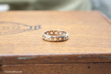 Load image into Gallery viewer, Art Deco Silver & 9ct Yellow Gold Eternity Band Ring | 1930s