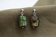 Load image into Gallery viewer, Labradorite Faceted Freeform Necklace and Earrings Gift Set | Sterling Silver