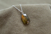 Load image into Gallery viewer, Labradorite Faceted Freeform Necklace and Earrings Gift Set | Sterling Silver