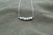 Load image into Gallery viewer, Freshwater Pearl Nugget Bead Bar Necklace | Sterling Silver