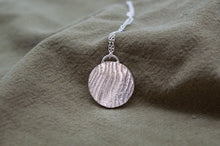 Load image into Gallery viewer, Organic Round Coin Textured Wave Necklace| Sterling Silver
