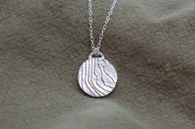 Load image into Gallery viewer, Small Organic Round Textured Wave Necklace | Sterling Silver
