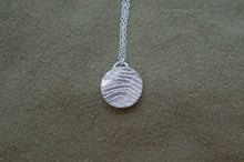 Load image into Gallery viewer, Small Organic Round Coin Textured Wave Necklace | Sterling Silver