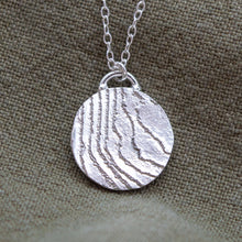Load image into Gallery viewer, Small Organic Round Textured Wave Necklace | Sterling Silver
