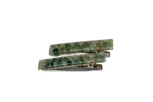 Load image into Gallery viewer, Moss Agate Resin Hair Clip Barrette Set