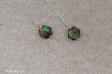 Load image into Gallery viewer, Hexagon Labradorite Necklace | Sterling Silver