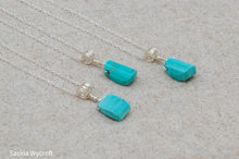 Load image into Gallery viewer, Mexican Turquoise Nugget Necklace | Sterling Silver
