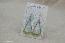 Load image into Gallery viewer, Green Garnet Andradite Drop Hook Earrings | Sterling Silver