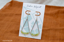 Load image into Gallery viewer, Green Garnet Andradite Drop Hook Earrings | Sterling Silver