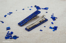 Load image into Gallery viewer, Lapis Lazuli Resin Hair Clip Barrette Set
