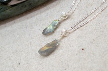 Load image into Gallery viewer, Rough Labradorite Necklace | Sterling Silver | Silver Plated
