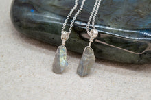 Load image into Gallery viewer, Rough Labradorite Necklace | Sterling Silver | Silver Plated
